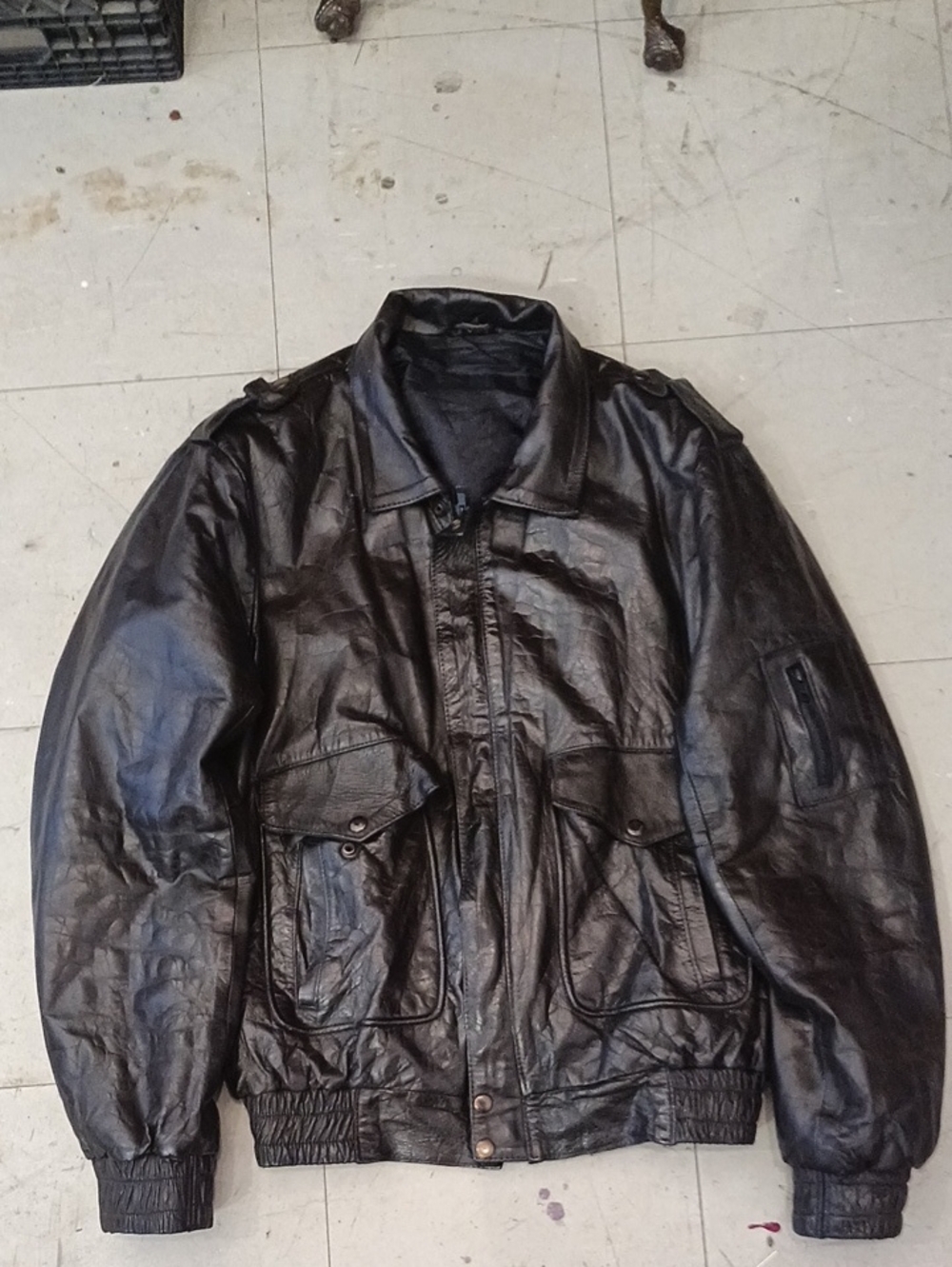 Men's Genuin Leather Bomber Jacket